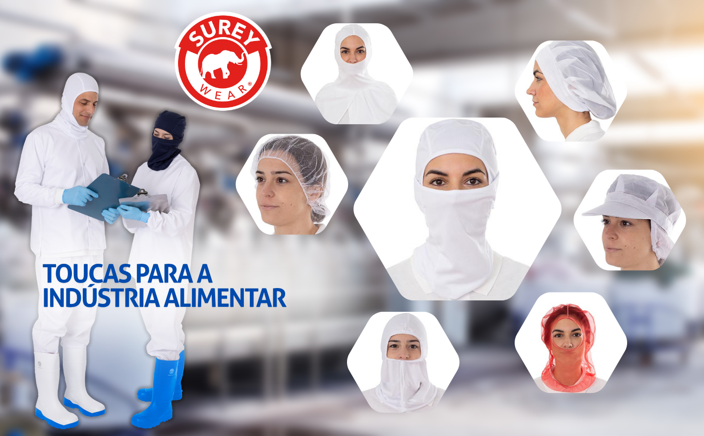 Surey Wear: Capas para trabalhar com alimentos na indústria alimentar