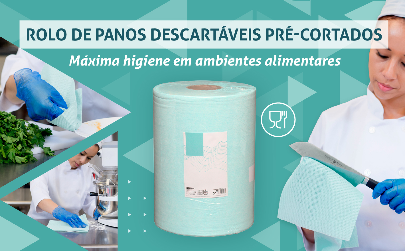 O pano descartável de alta capacidade de absorção e sem fiapos que está revolucionando a limpeza na indústria alimentícia, laboratórios e cozinhas industriais.