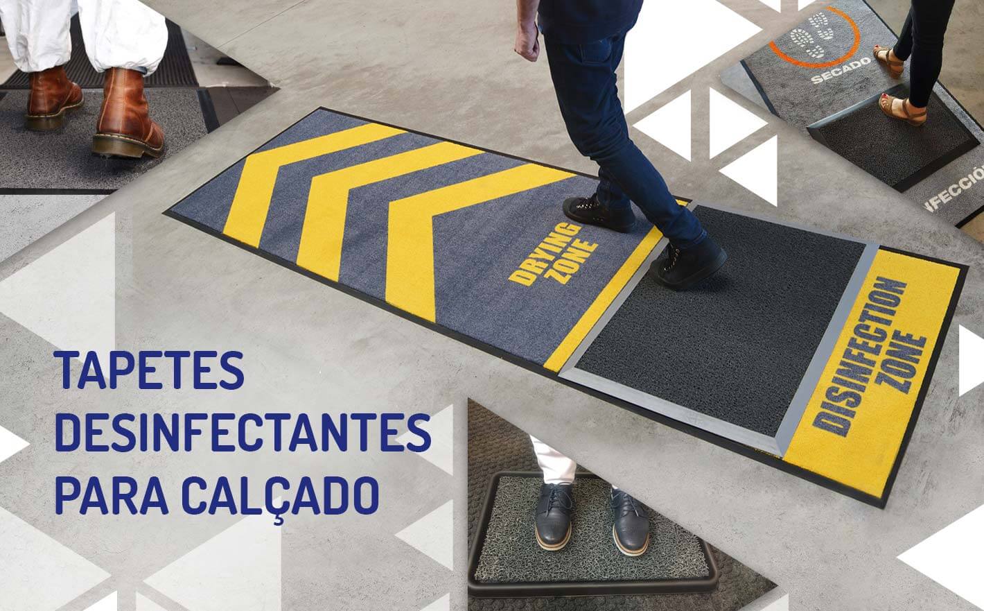 Tapetes desinfectantes para sapatos