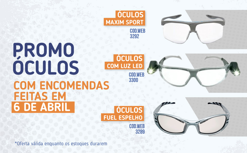 Toma um par de óculos como presente.