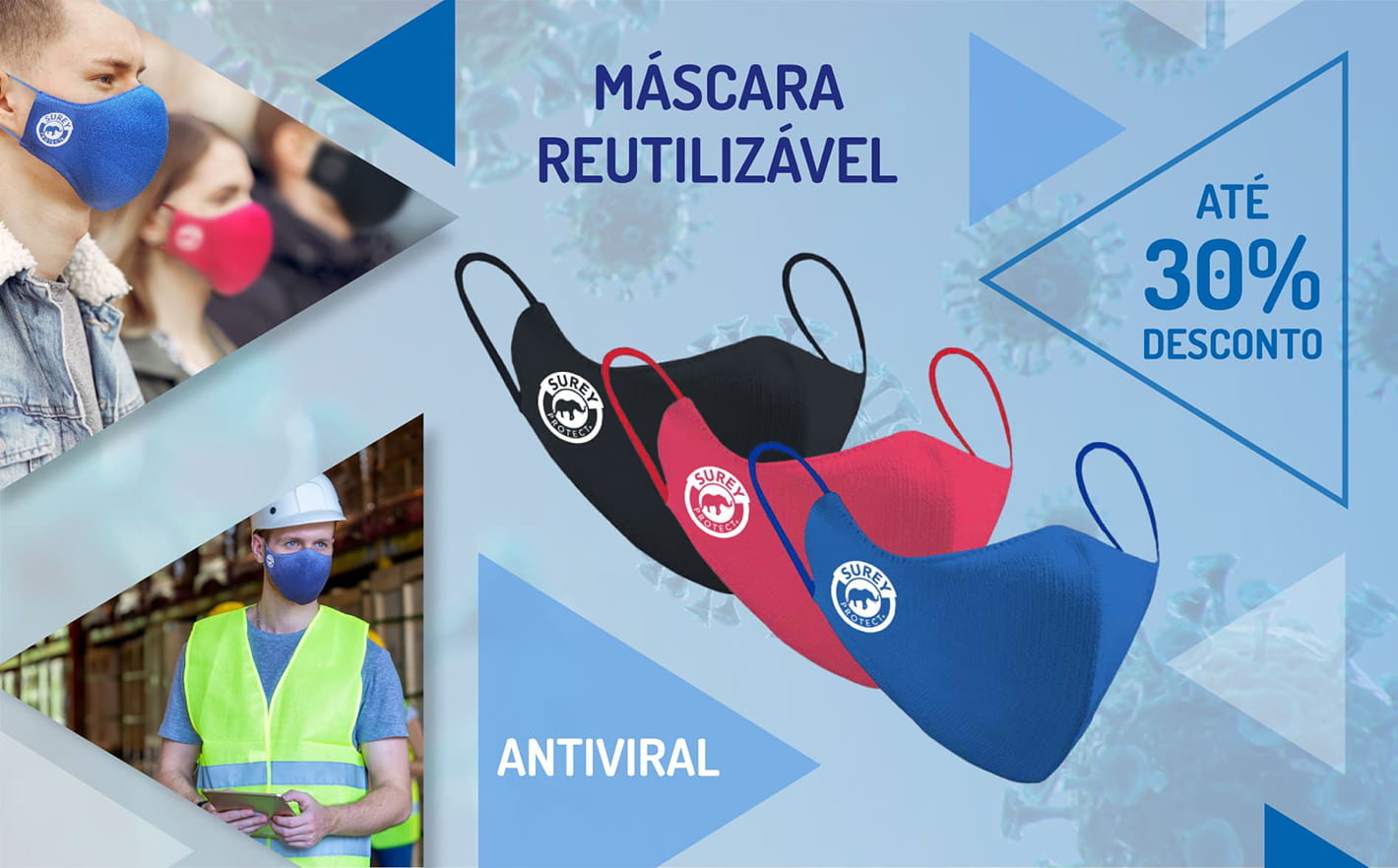 Nova promoção de máscaras reutilizáveis