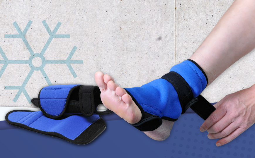 Tornozeleira e proteção para a mão gel frio
