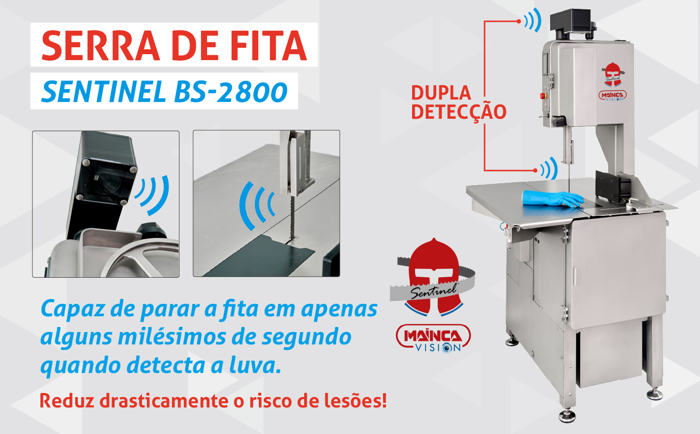 Uma serra de fita que para sozinha para proteger as suas mãos? Sim, existe