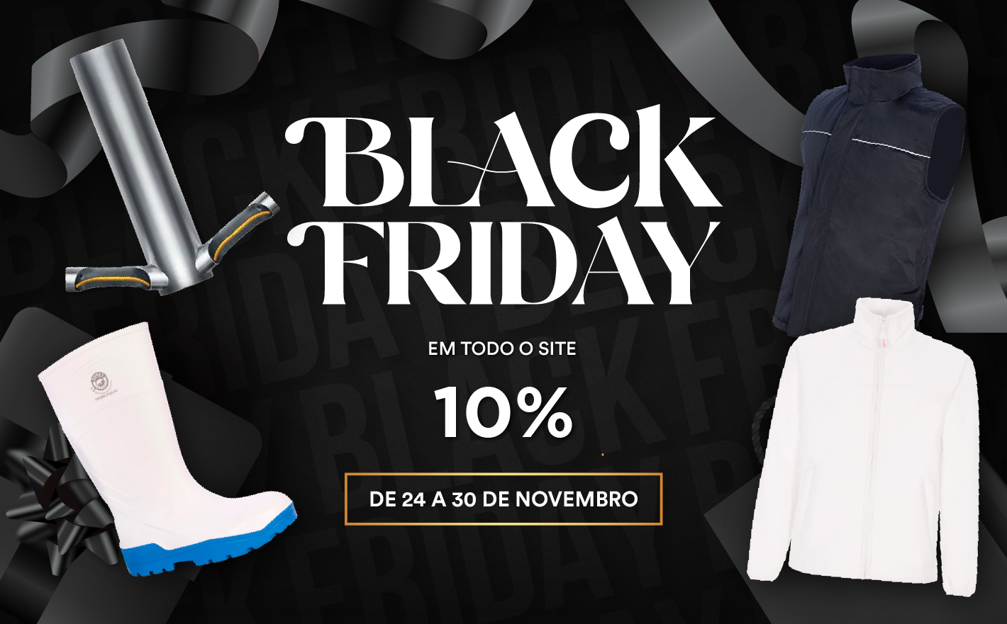A Black Friday da Reysan está de volta! Grandes descontos em proteção, vestuário de trabalho e equipamentos para a indústria.