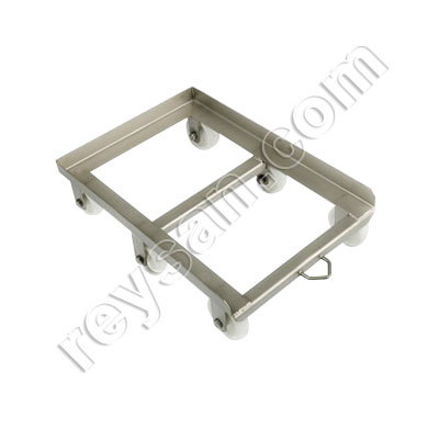 CARR.-DE-MÃO 6 ROD. INOX C/ARO