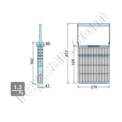 PORTA-FACAS INOX R.24909 4C1A1G