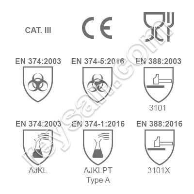 LUVA ANSELL ALPHATEC 37501 G25B 