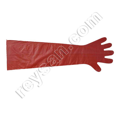 LUVA POLIET.MANG.88CM. 100U