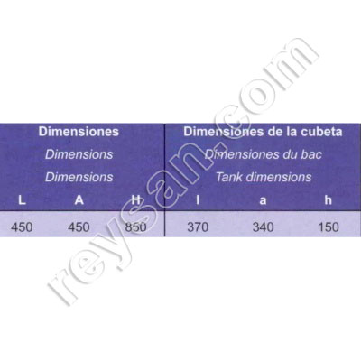 LAVATÓRIO  450X450X850  061002