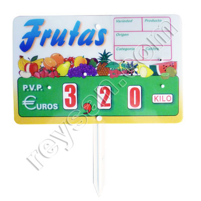 PORTA PREÇOS 1 FRUTAS 2037