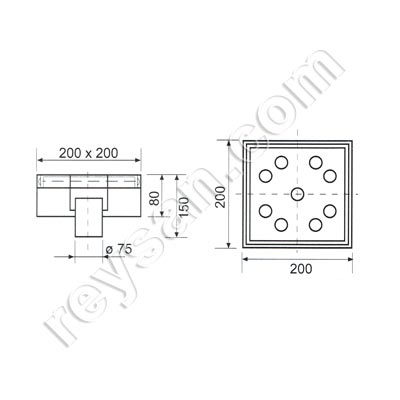 ESCOADOR 200x200x120 mm 137-2 S.F