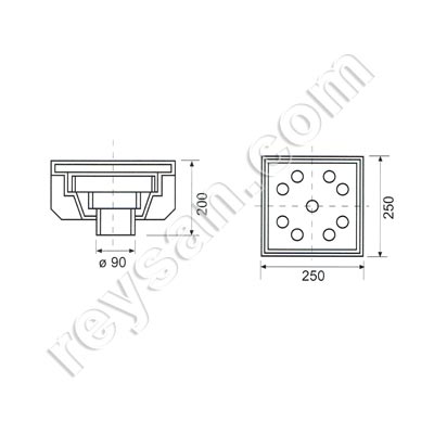 ESCOADOR 250x250x200 mm 137-3