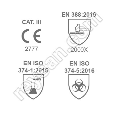 LUVA PVC BRANCA 60CM