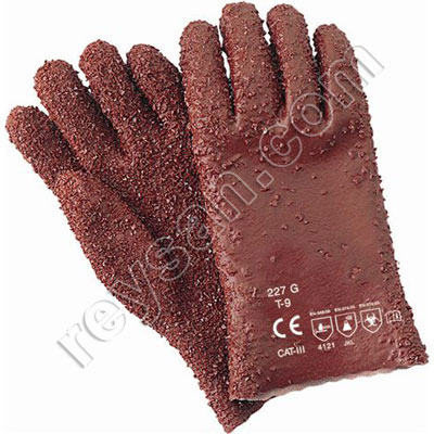 LUVA PVC VERMELHA GRANULADA