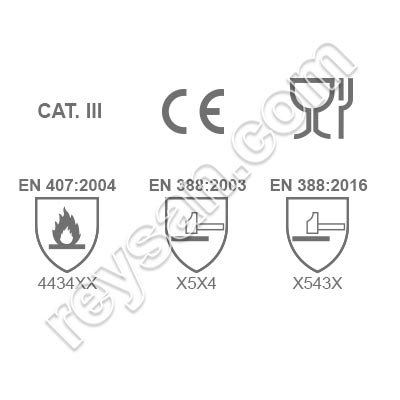 LUVA MALHA METAL.M/L8533B