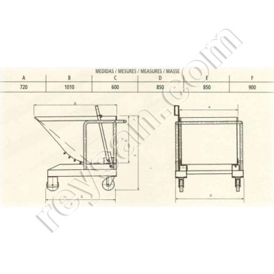CONTENTOR INCLINÁVEL 300 L
