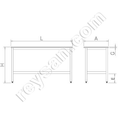 MESA POLIETILENO VERMELHA