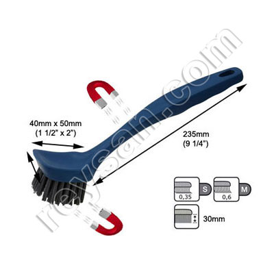 ESCOVA DE LAVAGEM DE LOUÇA METÁLICA DETECTÁVEL POR RAIOS-X