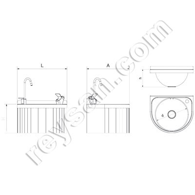 BEBEDOURO PAREDE REDONDO