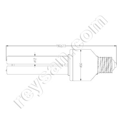 TUBO UVC 15 W À PROVA DE ESTILHAÇAMENTO