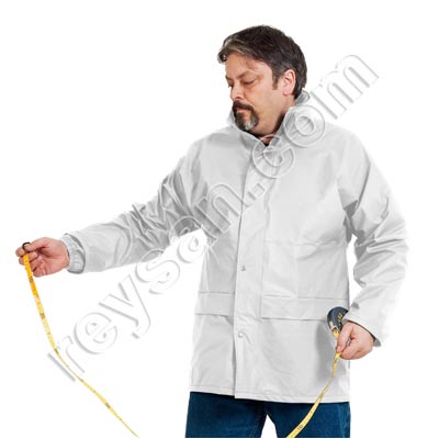 JAQUETA DE IMPERMEÁVEL PU BLANCO