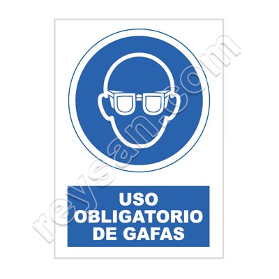 SINAL DE USO OBRIGATÓRIO DE ÓCULOS DE PROTEÇÃO