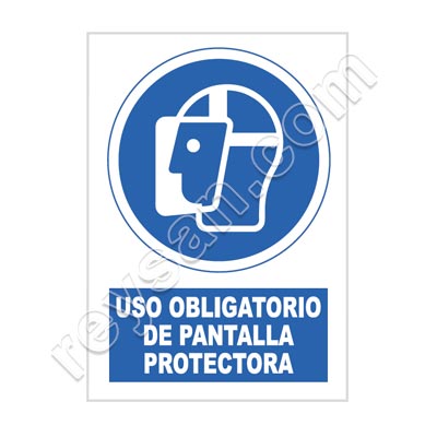 SINAL DE USO OBRIGATÓRIO DE PROTETOR FACIAL