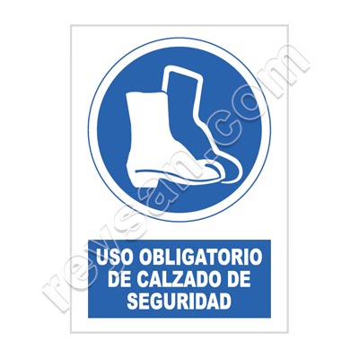 SINAL DE USO OBRIGATÓRIO DE CALÇADO DE SEGURANÇA