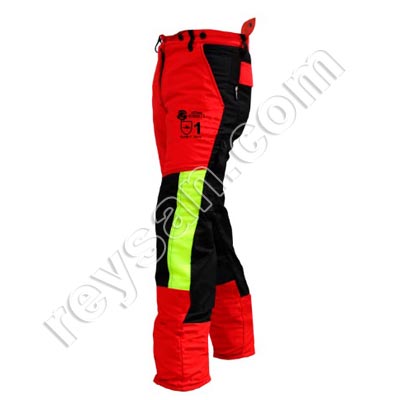 CALÇAS DE MOTOSSERRA VERMELHA CLASSE 1