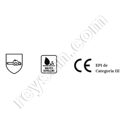 CALÇAS DE MOTOSSERRA VERMELHA CLASSE 1