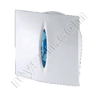 DISPENSADOR DE PAPEL HIGIÉNICO BRANCO ABS COM VISOR AZUL