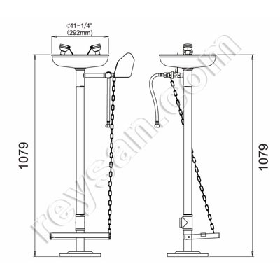 Lava-olhos com Pedestal
