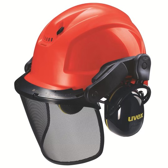 SET CASCO UVEX PHEOS FORESTAL ROJO MILPS